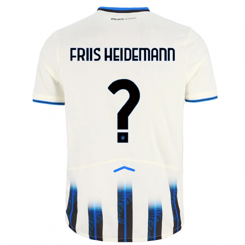Danxen Kid Lukas Friis Heidemann #0 White Blue Away Jersey 2025/26 T-Shirt