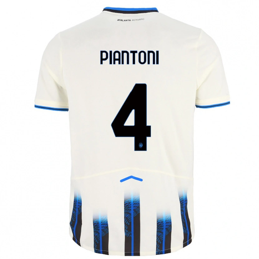 Danxen Kid Andrea Piantoni #4 White Blue Away Jersey 2025/26 T-Shirt