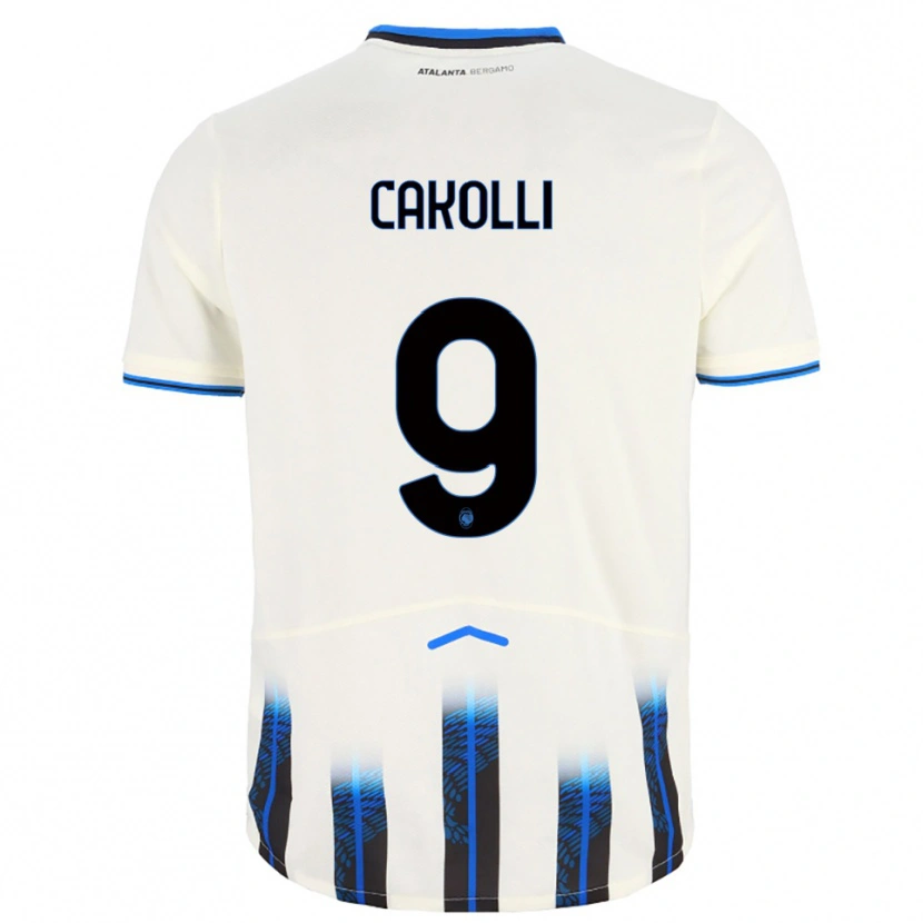 Danxen Kid Dion Cakolli #9 White Blue Away Jersey 2025/26 T-Shirt