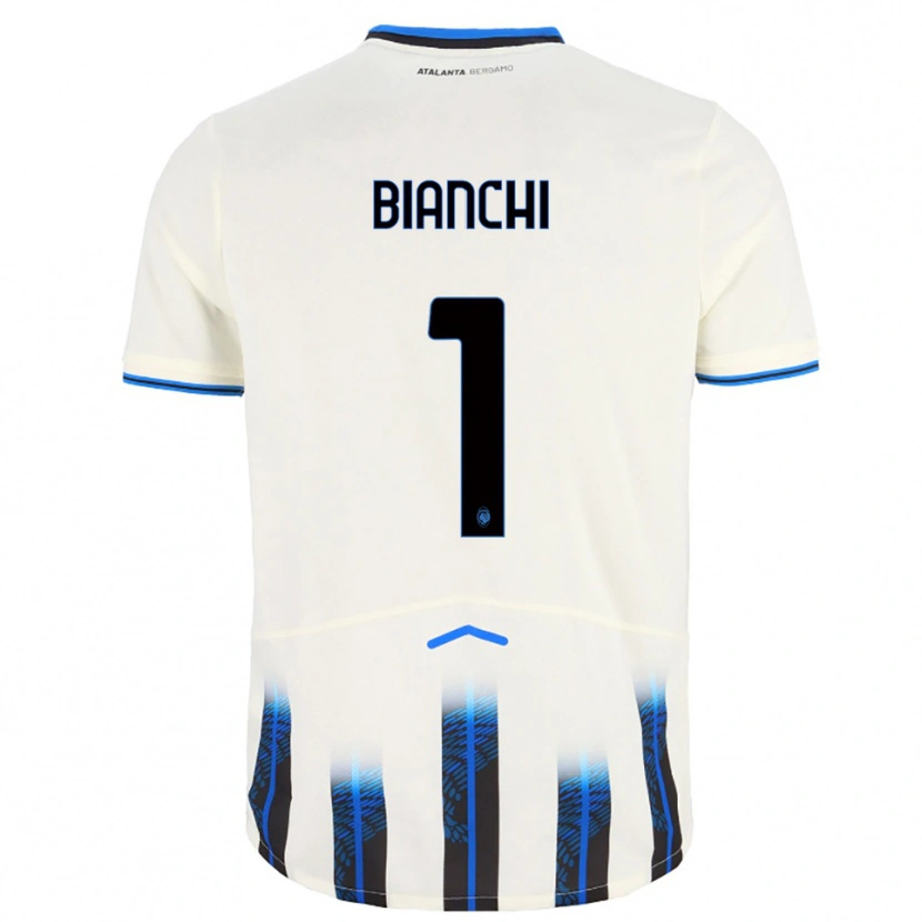 Danxen Kid Mattia Bianchi #1 White Blue Away Jersey 2025/26 T-Shirt