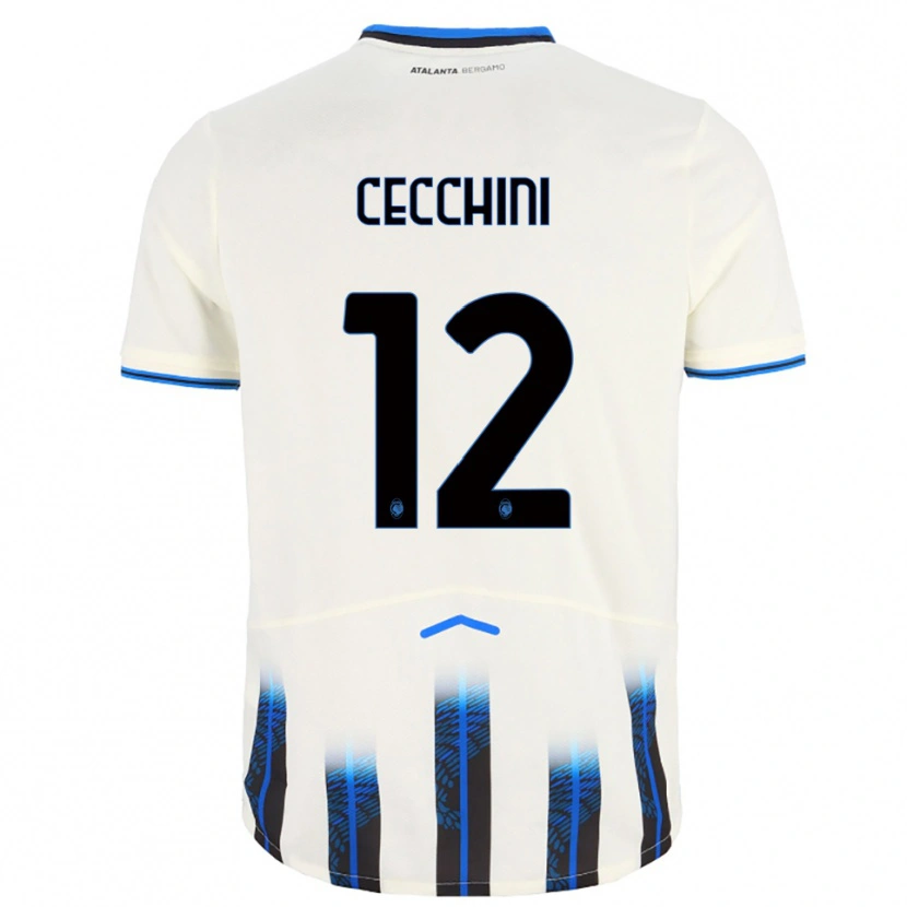 Danxen Kid Filippo Cecchini #12 White Blue Away Jersey 2025/26 T-Shirt