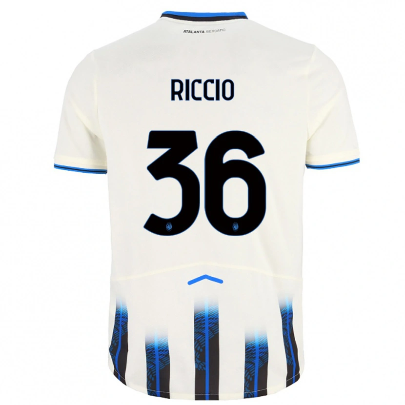 Danxen Kid Lorenzo Riccio #36 White Blue Away Jersey 2025/26 T-Shirt