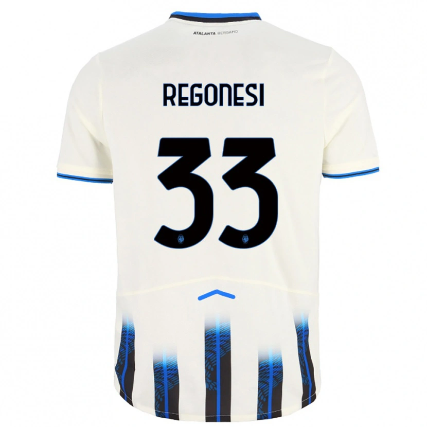 Danxen Kid Iacopo Regonesi #33 White Blue Away Jersey 2025/26 T-Shirt