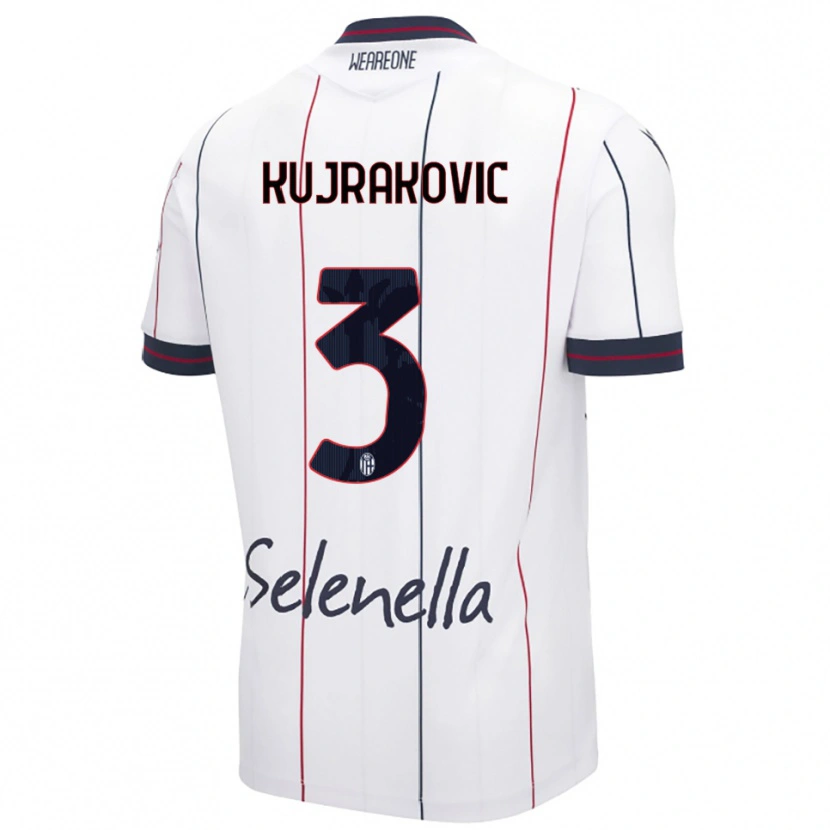 Danxen Kid Minel Kujrakovic #3 White Royal Blue Away Jersey 2025/26 T-Shirt