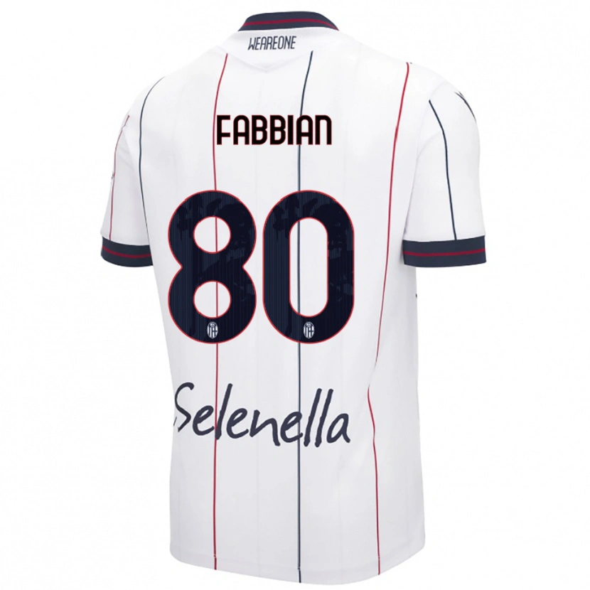 Danxen Kid Giovanni Fabbian #80 White Royal Blue Away Jersey 2025/26 T-Shirt