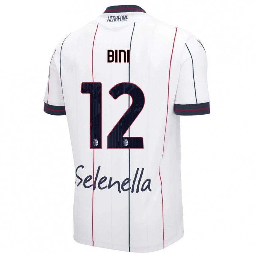 Danxen Kid Cesare Bini #12 White Royal Blue Away Jersey 2025/26 T-Shirt