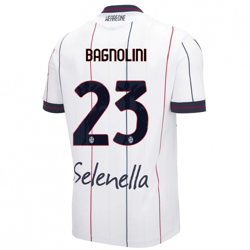 Danxen Kid Nicola Bagnolini #23 White Royal Blue Away Jersey 2025/26 T-Shirt
