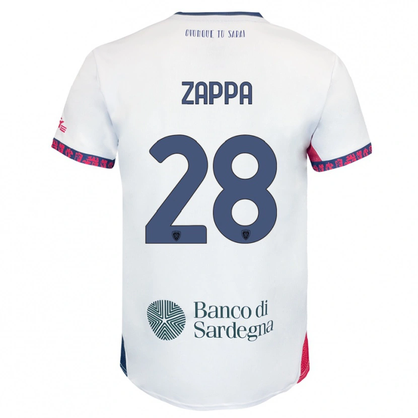 Danxen Kid Gabriele Zappa #28 White Navy Red Away Jersey 2025/26 T-Shirt