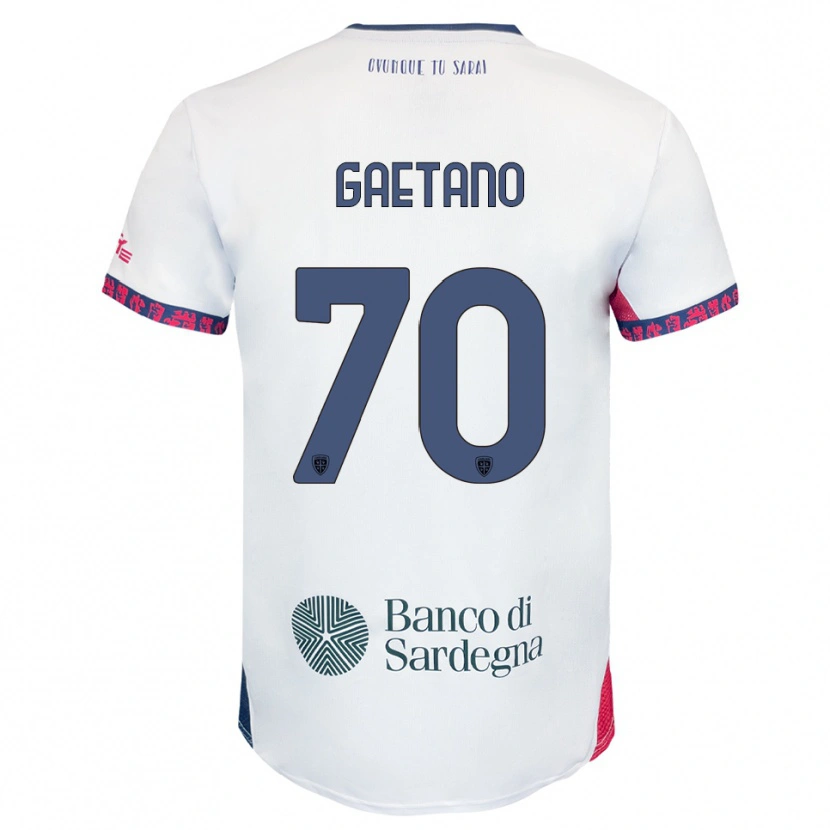 Danxen Kid Gianluca Gaetano #70 White Navy Red Away Jersey 2025/26 T-Shirt