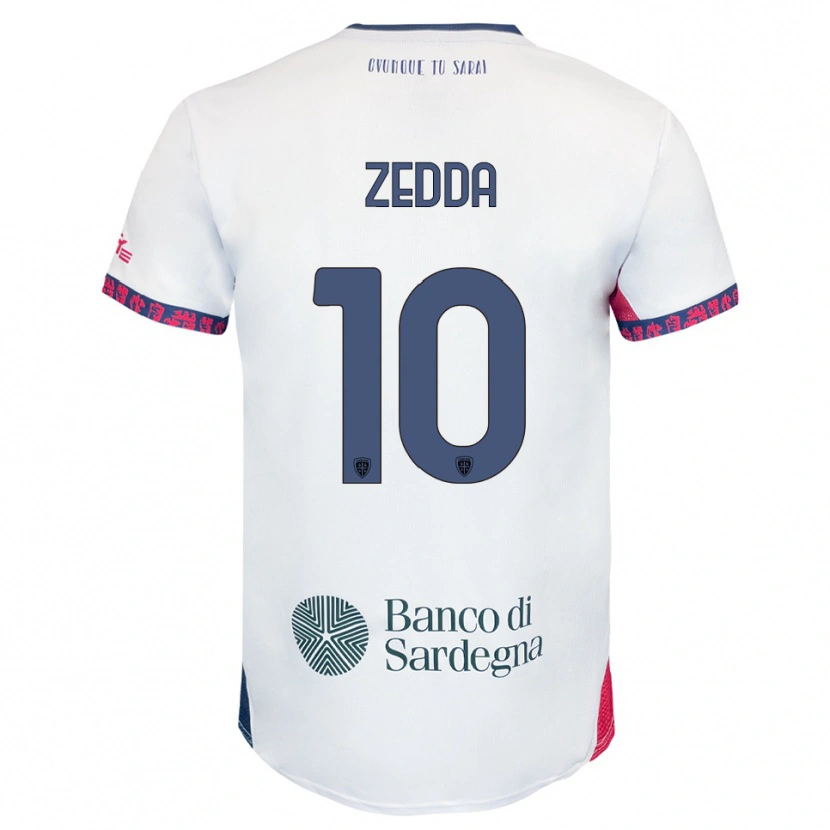 Danxen Kid Diego Zedda #10 White Navy Red Away Jersey 2025/26 T-Shirt