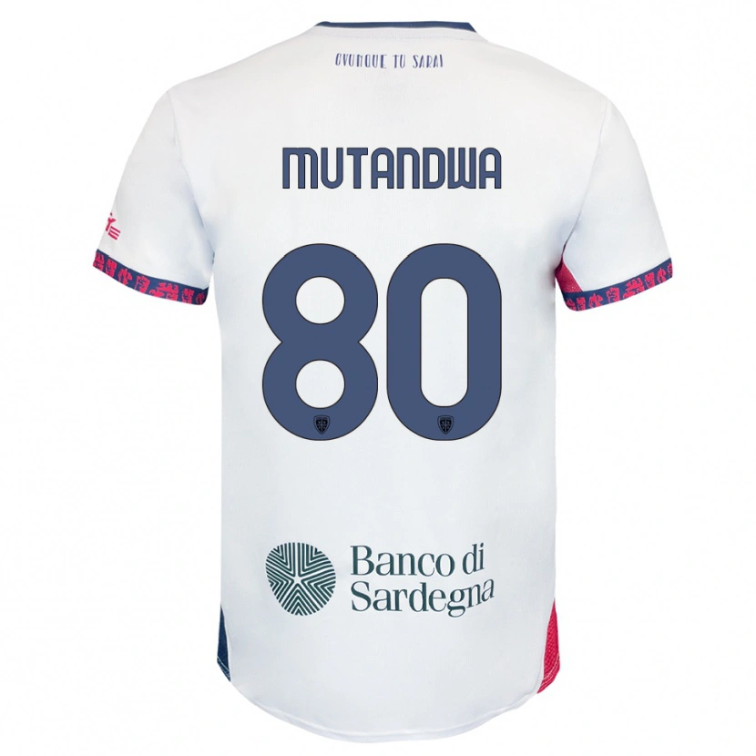 Danxen Kid Kingstone Mutandwa #80 White Navy Red Away Jersey 2025/26 T-Shirt