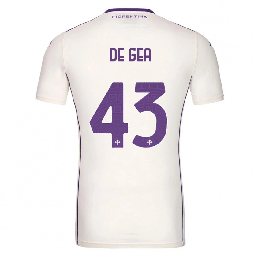 Danxen Kid David De Gea #43 White Purple Red Away Jersey 2025/26 T-Shirt