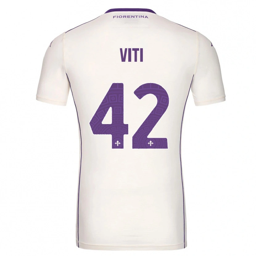 Danxen Kid Mattia Viti #42 White Purple Red Away Jersey 2025/26 T-Shirt