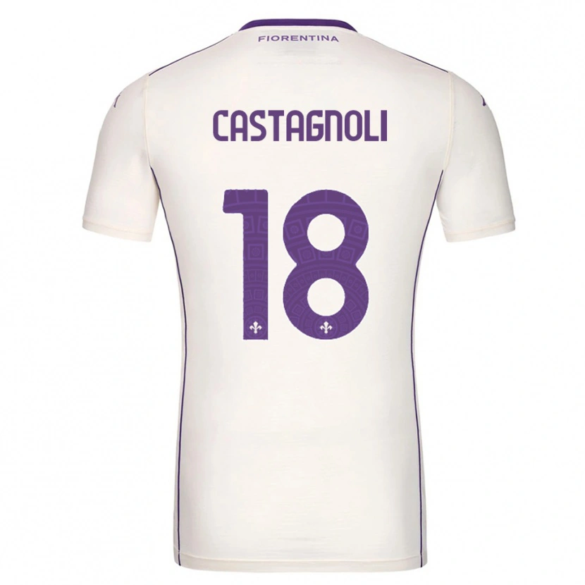 Danxen Kid Filippo Castagnoli #18 White Purple Red Away Jersey 2025/26 T-Shirt