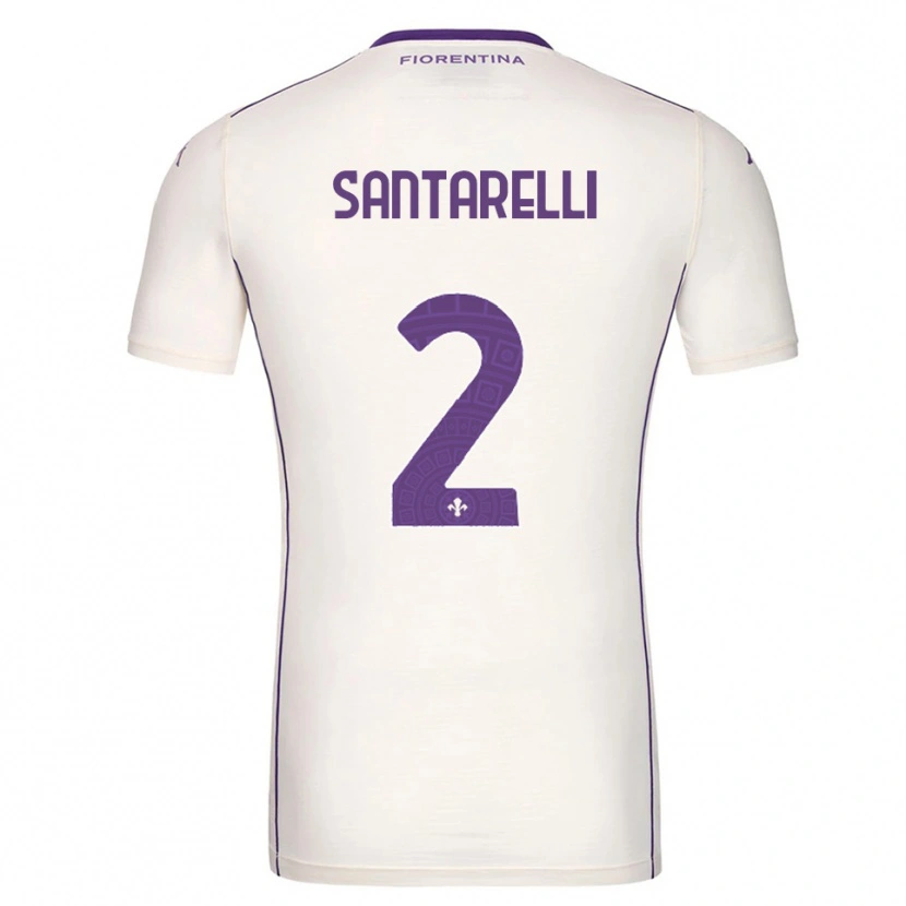 Danxen Kid Andrea Santarelli #2 White Purple Red Away Jersey 2025/26 T-Shirt