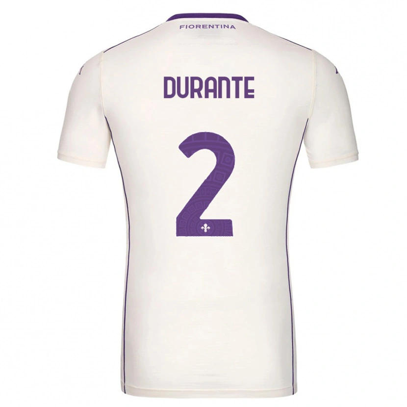 Danxen Kid Francesca Durante #2 White Purple Red Away Jersey 2025/26 T-Shirt