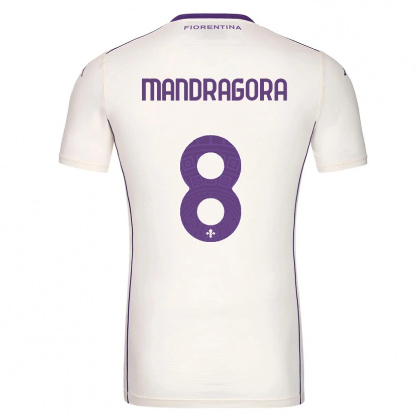 Danxen Kid Rolando Mandragora #8 White Purple Red Away Jersey 2025/26 T-Shirt