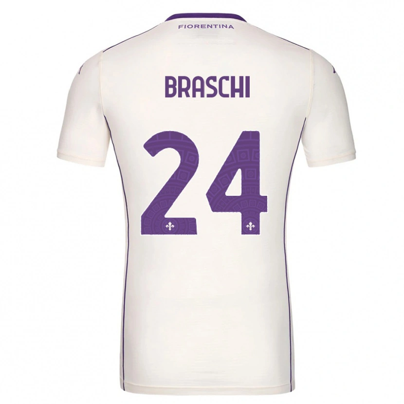 Danxen Kid Riccardo Braschi #24 White Purple Red Away Jersey 2025/26 T-Shirt