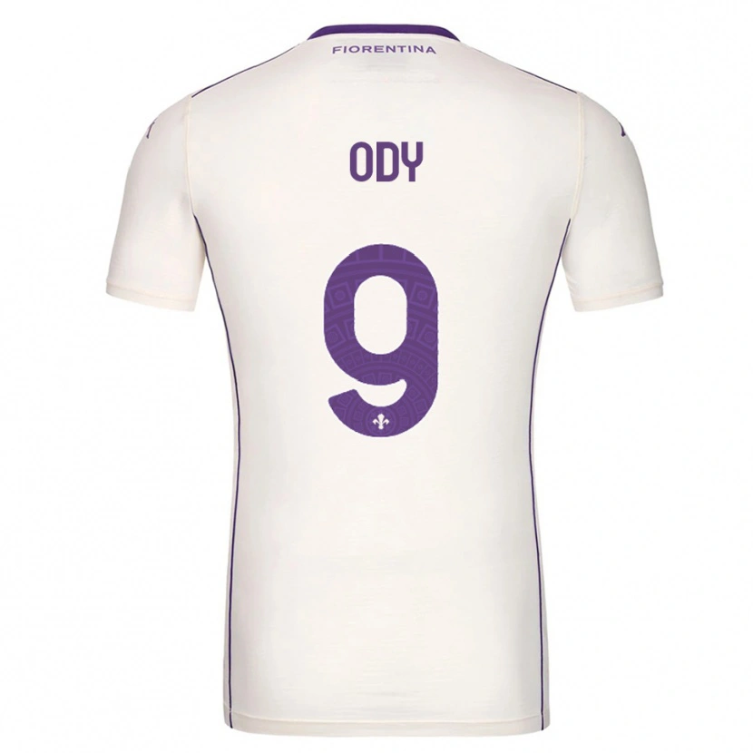 Danxen Kid Edwin Ody #9 White Purple Red Away Jersey 2025/26 T-Shirt