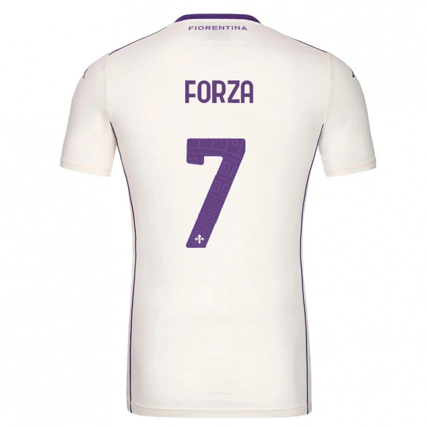 Danxen Kid Francesco Forza #7 White Purple Red Away Jersey 2025/26 T-Shirt