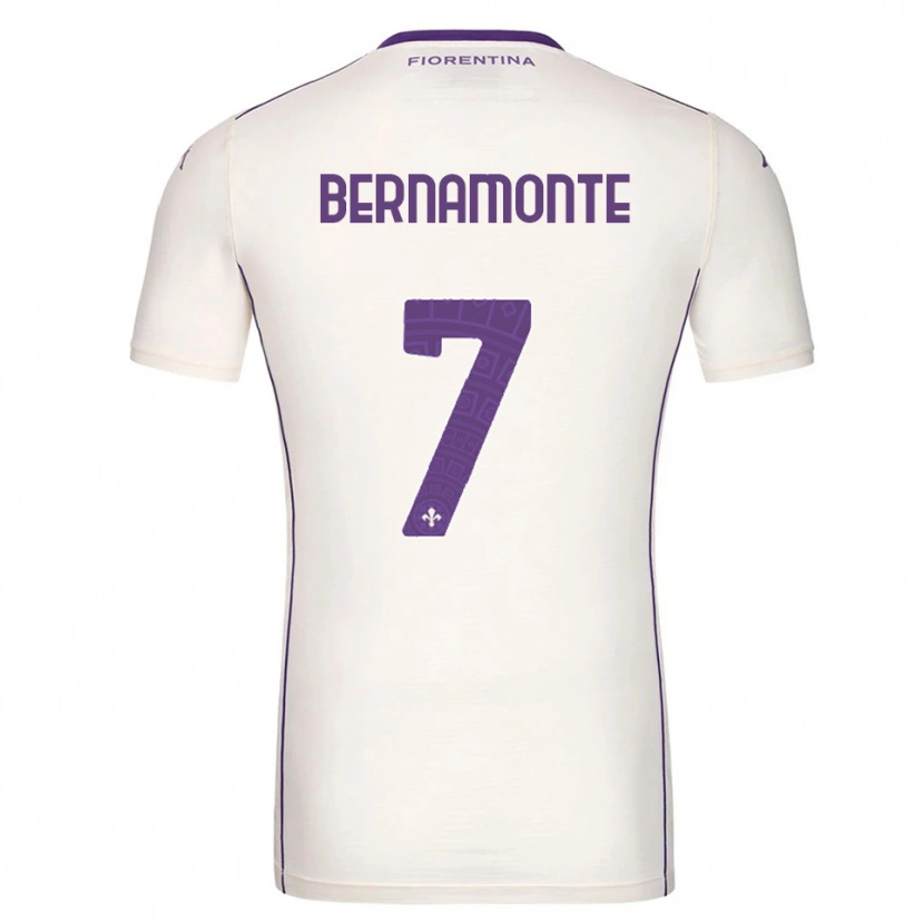 Danxen Kid Lorenzo Bernamonte #7 White Purple Red Away Jersey 2025/26 T-Shirt