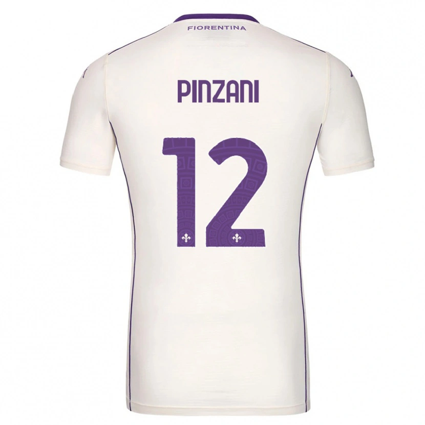 Danxen Kid Lorenzo Pinzani #12 White Purple Red Away Jersey 2025/26 T-Shirt
