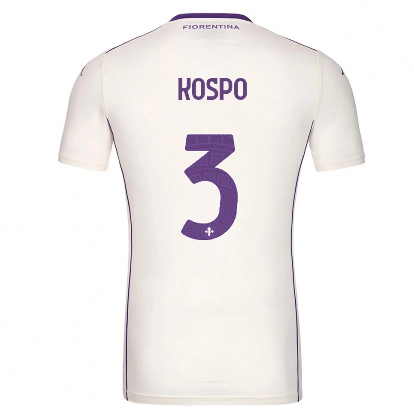 Danxen Kid Eman Kospo #3 White Purple Red Away Jersey 2025/26 T-Shirt