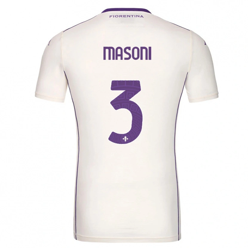 Danxen Kid Tommaso Masoni #3 White Purple Red Away Jersey 2025/26 T-Shirt