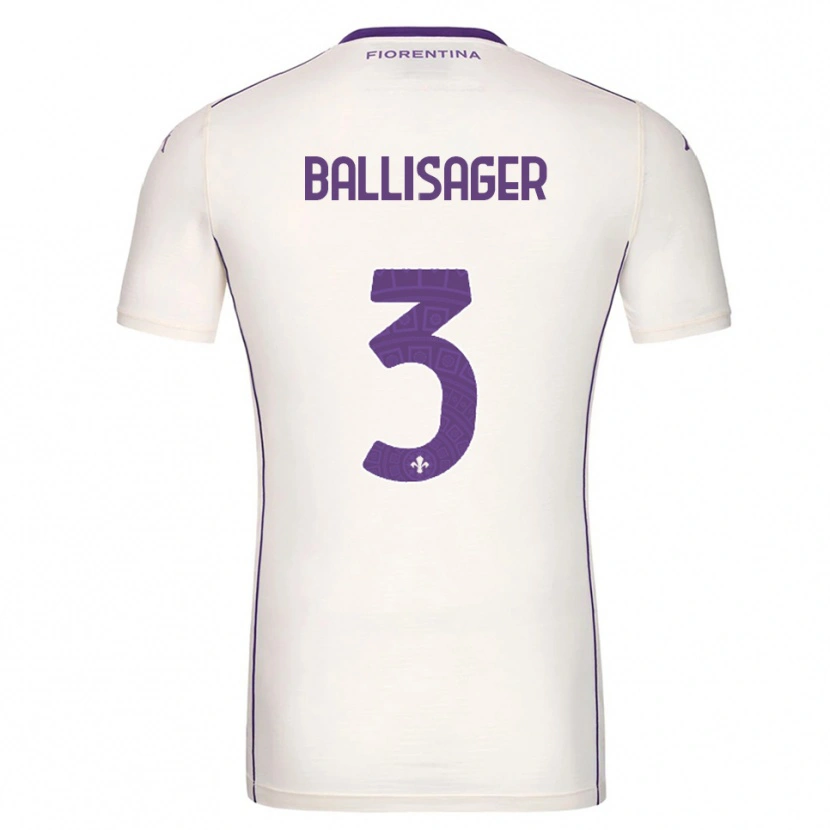Danxen Kid Stine Ballisager Pedersen #3 White Purple Red Away Jersey 2025/26 T-Shirt