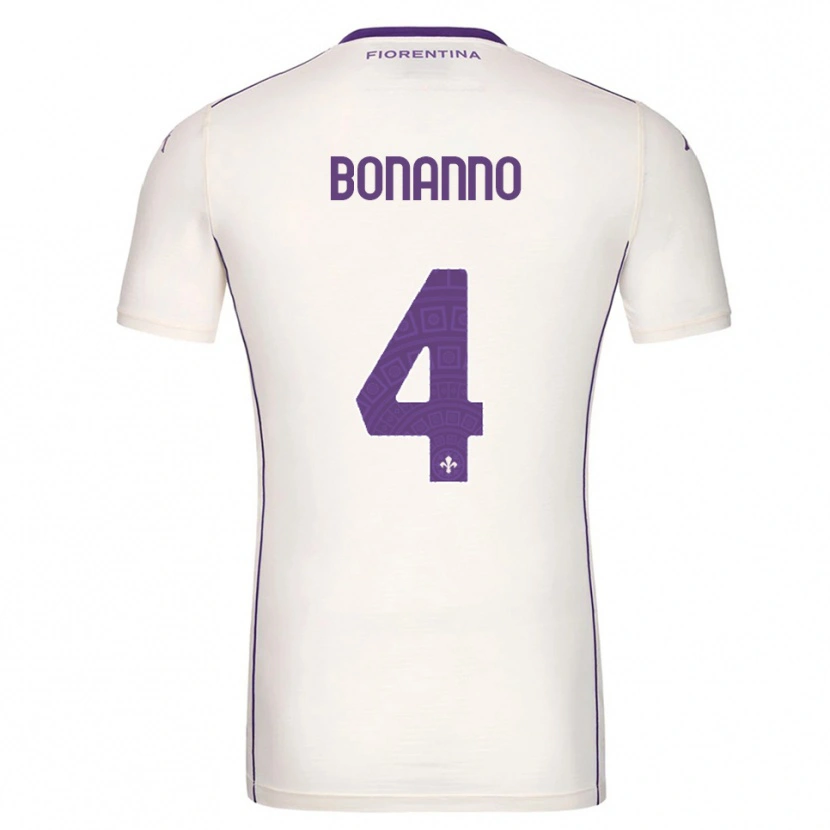 Danxen Kid Piergiorgio Bonanno #4 White Purple Red Away Jersey 2025/26 T-Shirt