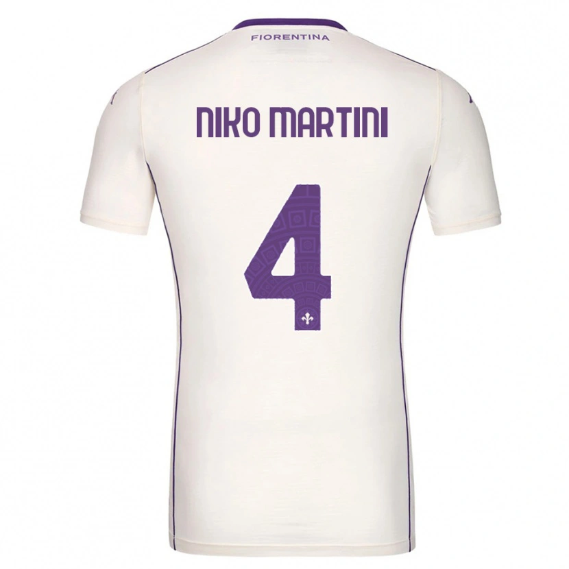 Danxen Kid Niko Martini #4 White Purple Red Away Jersey 2025/26 T-Shirt