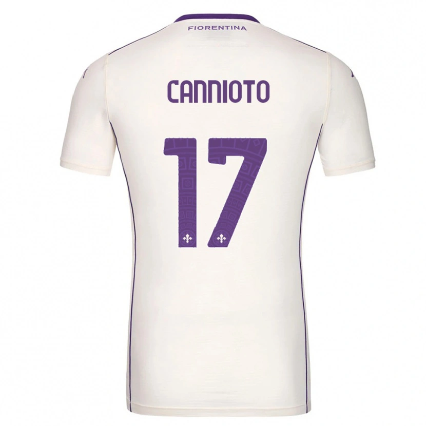 Danxen Kid Andrea Cannioto #17 White Purple Red Away Jersey 2025/26 T-Shirt