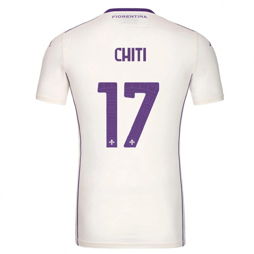 Danxen Kid Alessio Chiti #17 White Purple Red Away Jersey 2025/26 T-Shirt