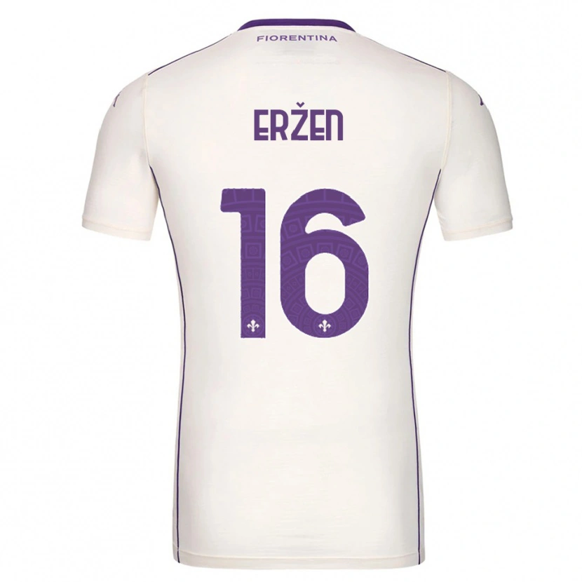 Danxen Kid Kaja Eržen #16 White Purple Red Away Jersey 2025/26 T-Shirt