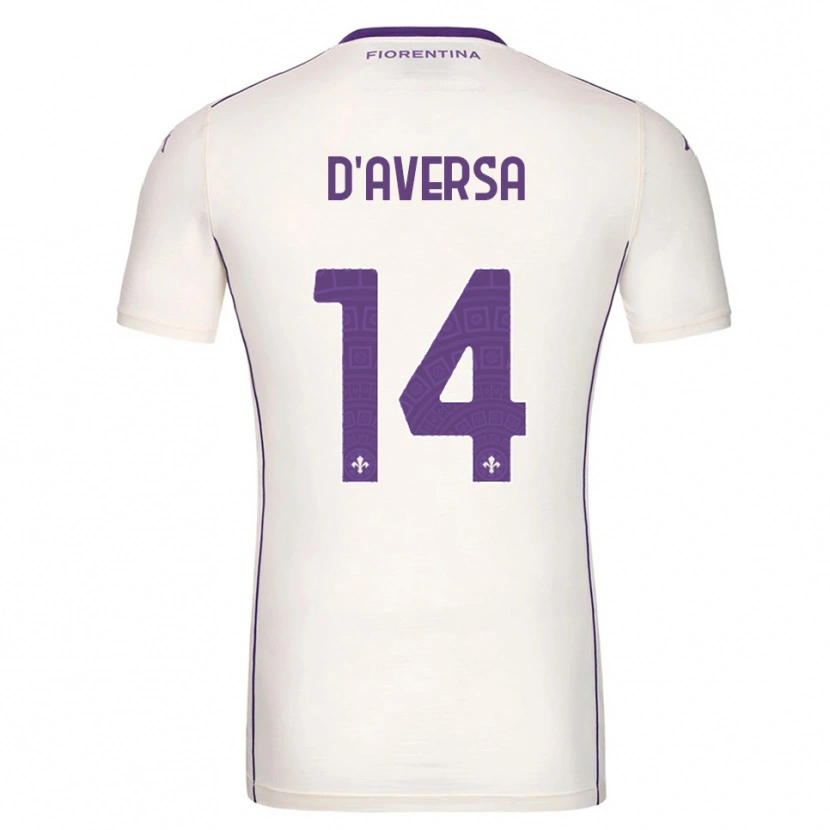 Danxen Kid Simone D'aversa #14 White Purple Red Away Jersey 2025/26 T-Shirt