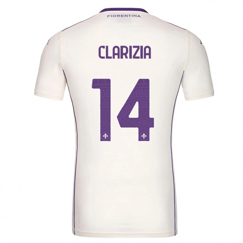Danxen Kid Leonardo Clarizia #14 White Purple Red Away Jersey 2025/26 T-Shirt