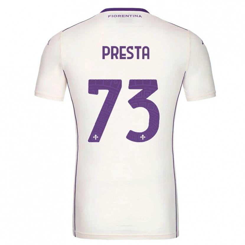 Danxen Kid Francesco Presta #73 White Purple Red Away Jersey 2025/26 T-Shirt