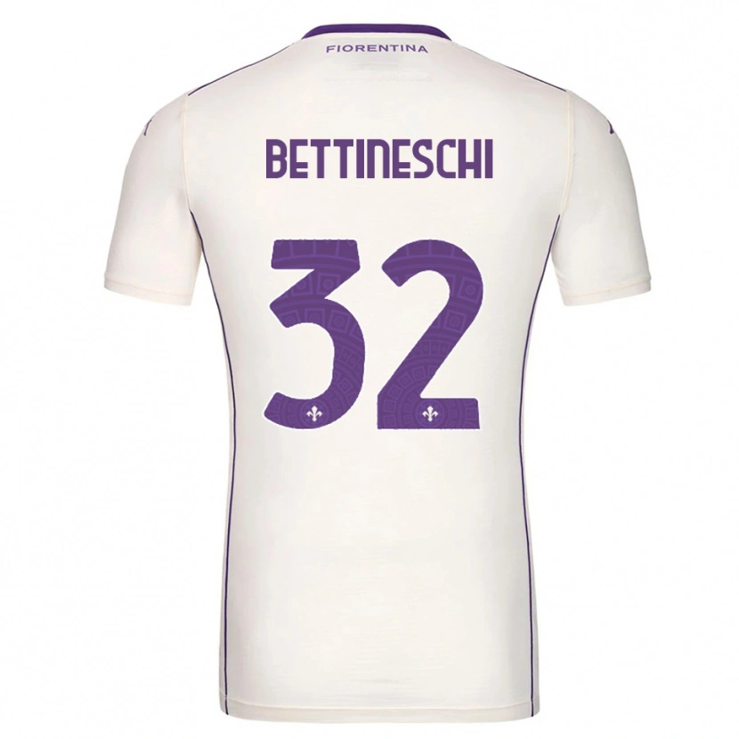 Danxen Kid Giorgia Bettineschi #32 White Purple Red Away Jersey 2025/26 T-Shirt