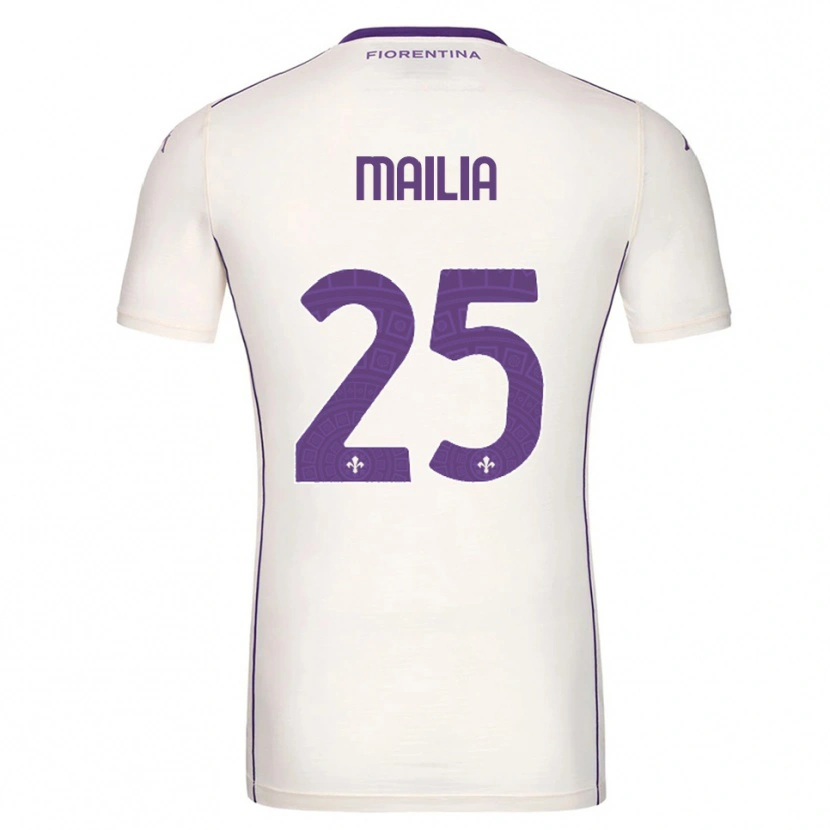Danxen Kid Siria Mailia #25 White Purple Red Away Jersey 2025/26 T-Shirt
