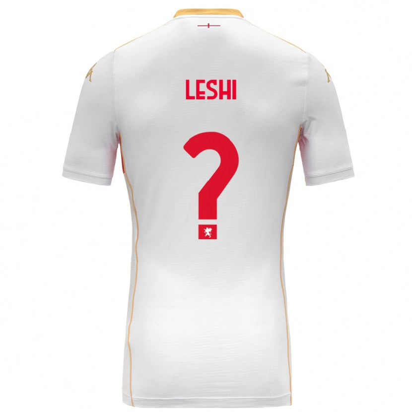 Danxen Kid Arber Leshi #0 White Red Away Jersey 2025/26 T-Shirt