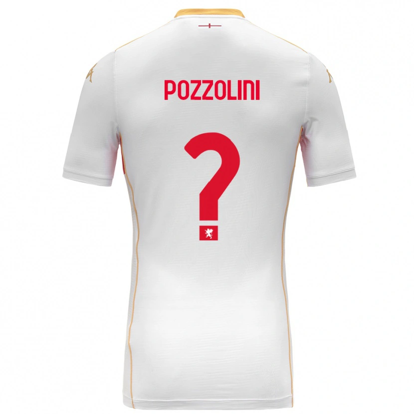 Danxen Kid Andrea Pozzolini #0 White Red Away Jersey 2025/26 T-Shirt