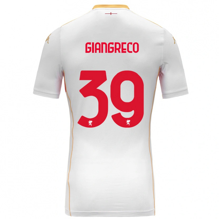 Danxen Kid Nicolò Giangreco #39 White Red Away Jersey 2025/26 T-Shirt