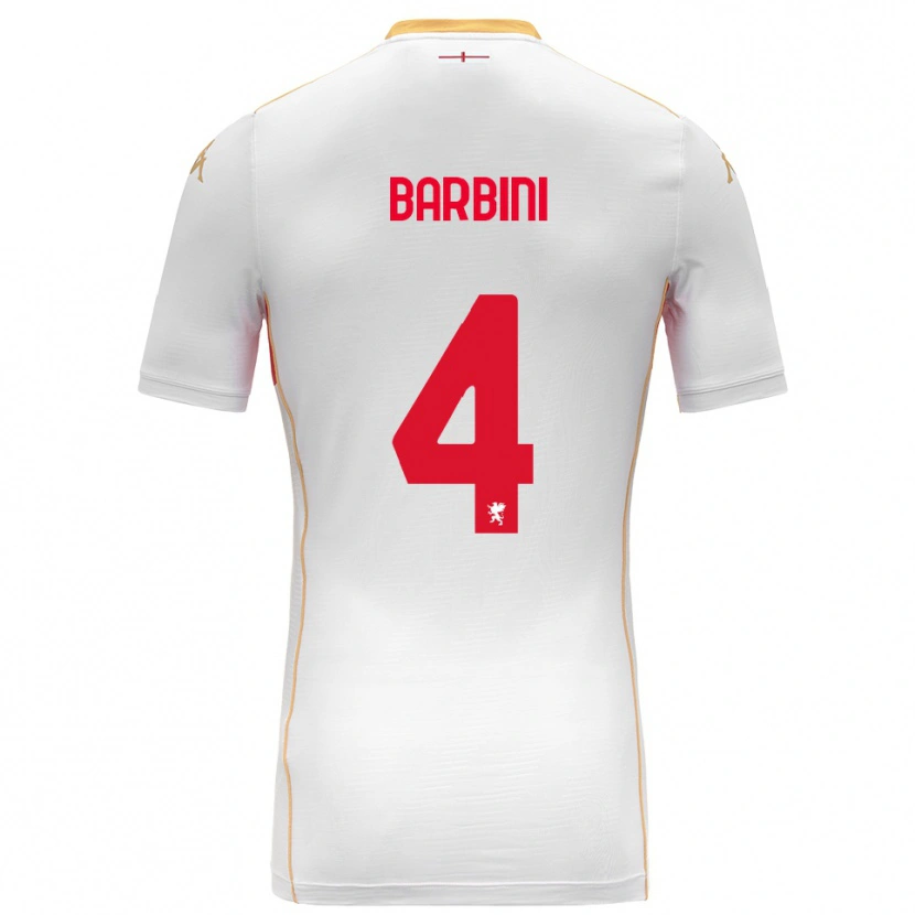 Danxen Kid Matteo Barbini #4 White Red Away Jersey 2025/26 T-Shirt
