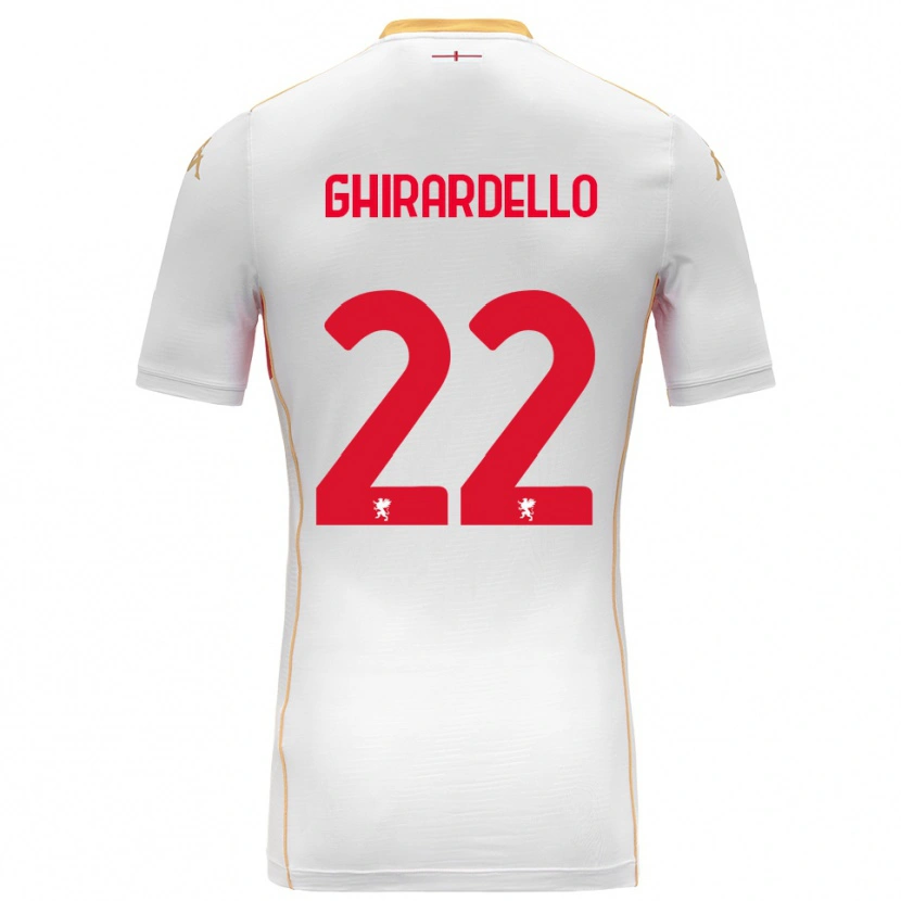 Danxen Kid Tommaso Ghirardello #22 White Red Away Jersey 2025/26 T-Shirt