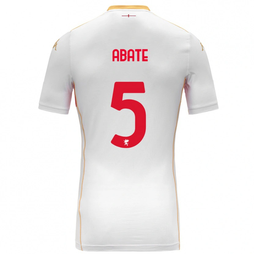 Danxen Kid Giada Abate #5 White Red Away Jersey 2025/26 T-Shirt