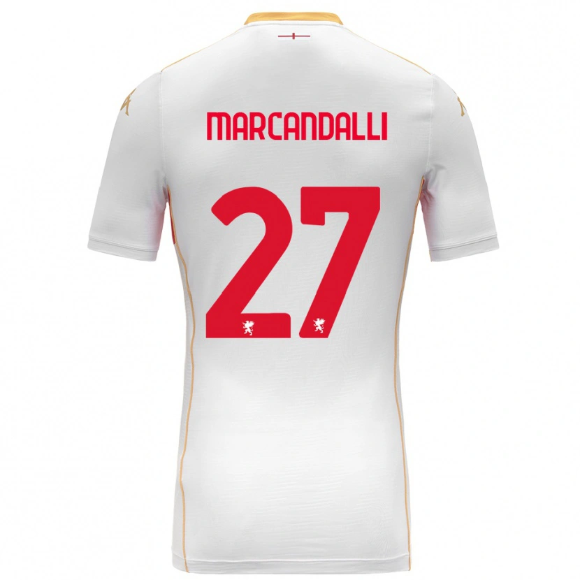 Danxen Kid Alessandro Marcandalli #27 White Red Away Jersey 2025/26 T-Shirt