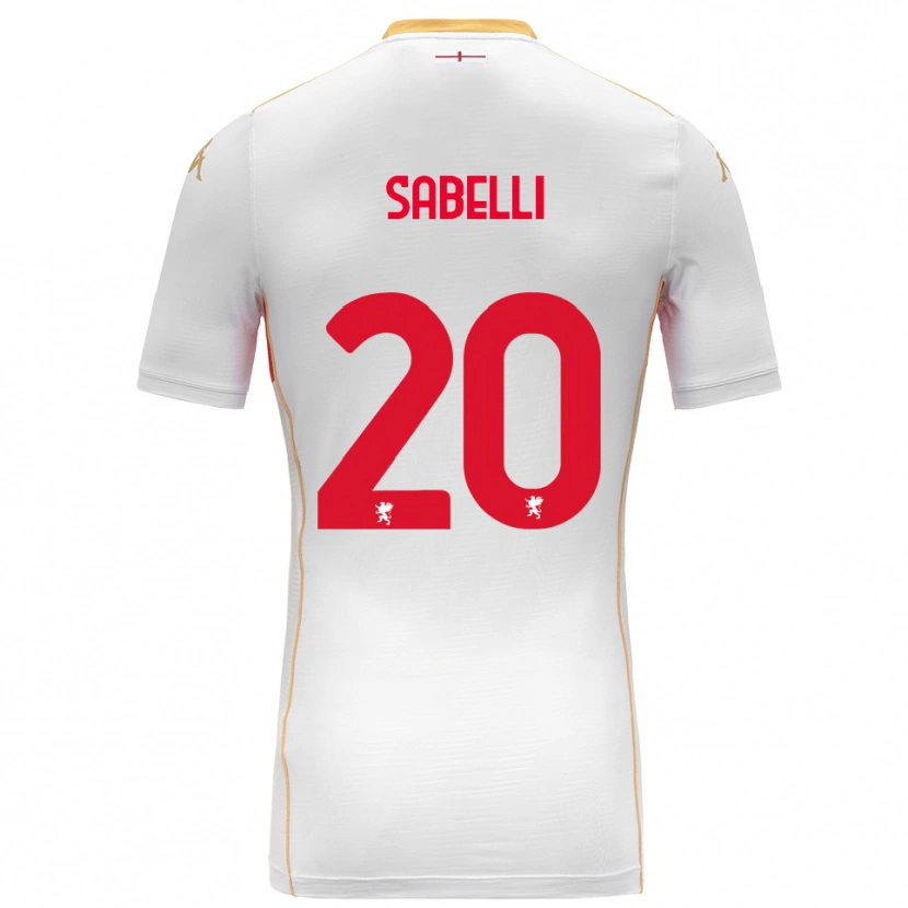 Danxen Kid Stefano Sabelli #20 White Red Away Jersey 2025/26 T-Shirt