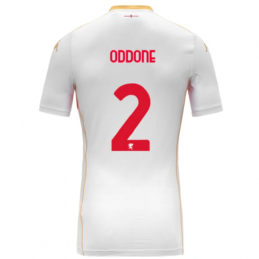 Danxen Kid Riccardo Oddone #2 White Red Away Jersey 2025/26 T-Shirt