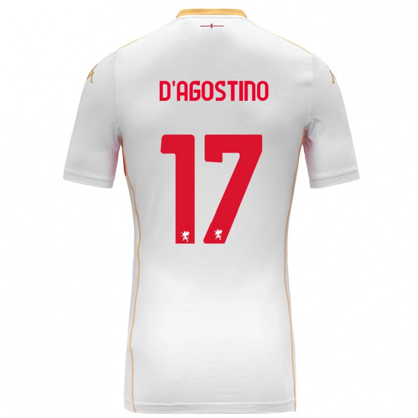 Danxen Kid Riccardo D'agostino #17 White Red Away Jersey 2025/26 T-Shirt