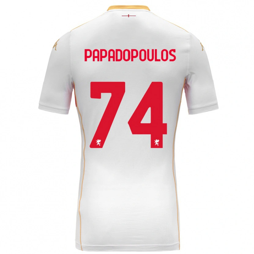 Danxen Kid Christos Papadopoulos #74 White Red Away Jersey 2025/26 T-Shirt